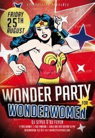 Wonder Party PSD Flyer Template
