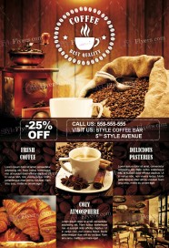Free cafe flyer psd Cafe Menu