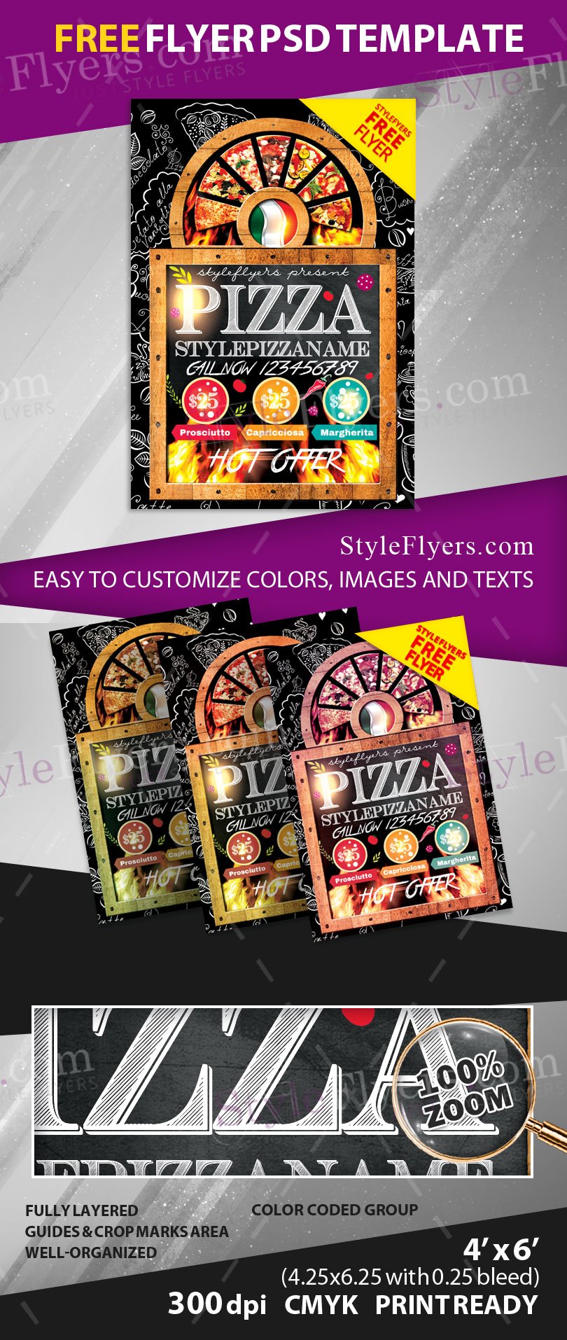 Pizza FREE PSD Flyer Template Free Download 10943 Styleflyers
