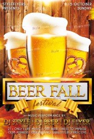 Beer Fall Fest PSD Flyer Template