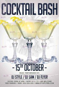Cocktail Bash PSD Flyer Template