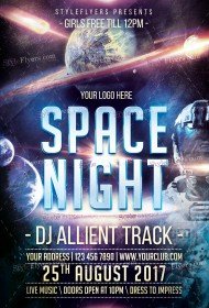 Space Trip PSD Flyer Template