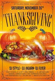 Thanksgiving FREE PSD Flyer Template