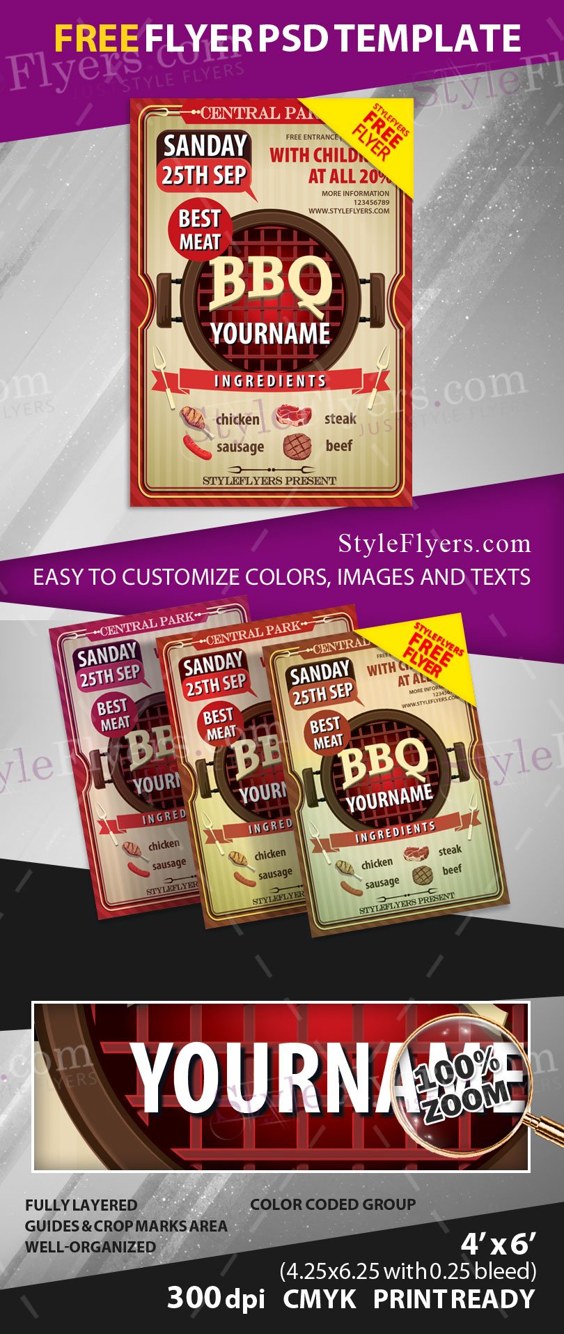 BBQ FREE PSD Flyer Template Free Download 11289 Styleflyers