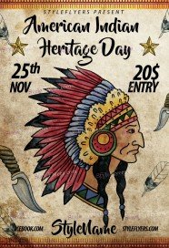 nov-25-american-indian-heritage-day-psd-flyer-template