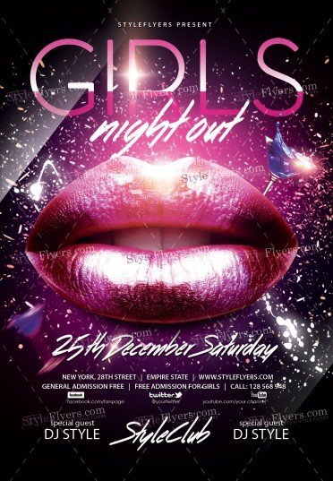 girls-night-out-psd-flyer-template