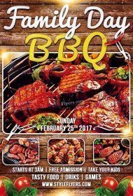 Family Day BBQ PSD Flyer Template