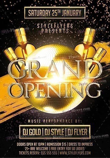 Grand Opening PSD Flyer Template