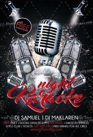Karaoke Night PSD Flyer Template