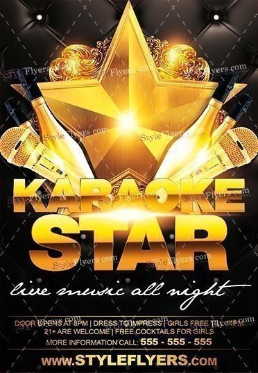 Karaoke Star PSD Flyer Template