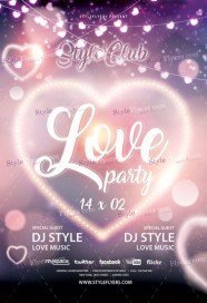 Love Party PSD Flyer Template
