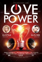 Love Power PSD Flyer Template