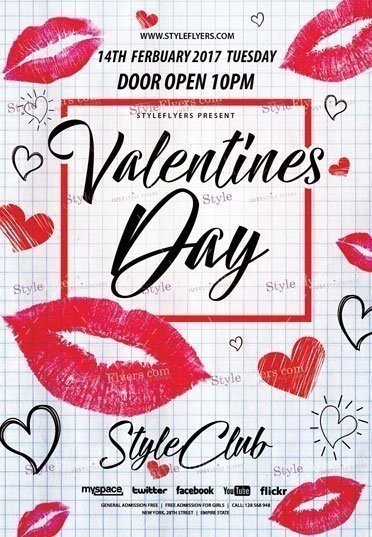 Valentines Day PSD Flyer Template