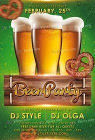 Beer Party PSD Flyer Template (1)