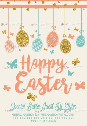 Easter Poster PSD Flyer Template