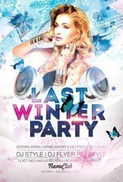 Last Winter Party PSD Flyer Template