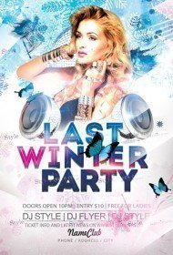 Last Winter Party PSD Flyer Template