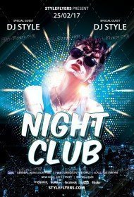 Night Club Party PSD Flyer Template