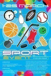 Sport Event PSD Flyer Template