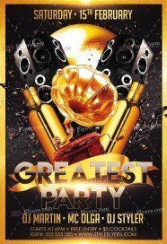The Greatest Party PSD Flyer Template