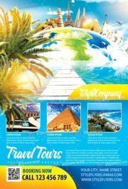 Travel Tours PSD Flyer Template