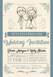 Wedding Invitation PSD Flyer Template