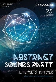 Abstract Sounds Party PSD Flyer Template