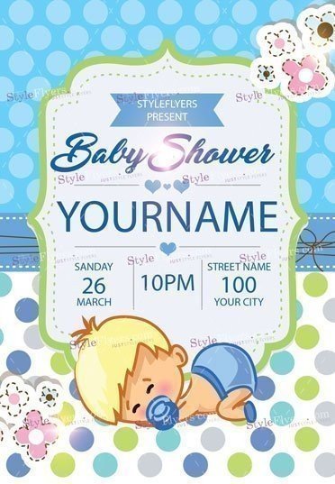 Baby Shower PSD Flyer Template