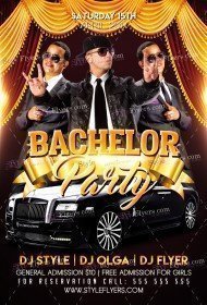 Bachelor Party PSD Flyer Template