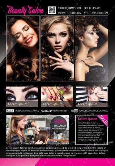 Beauty Salon PSD Flyer Template