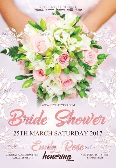 Bride Shower PSD Flyer Template