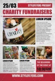 Charity Fundraisers PSD Flyer Template