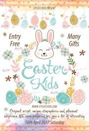 Easter Kids PSD Flyer Template
