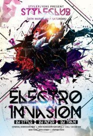 Electro Invasion PSD Flyer Template