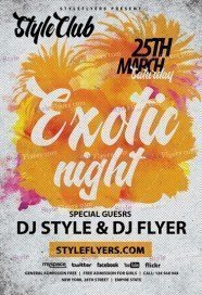 Exotic Night PSD Flyer Template