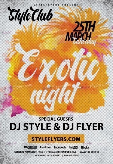 Exotic Night PSD Flyer Template