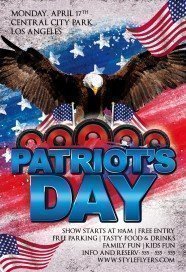 Patriots Day PSD Flyer Template