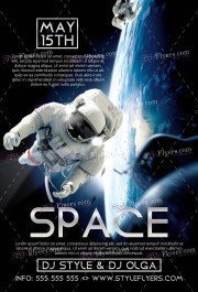 Space Poster PSD Flyer Template1