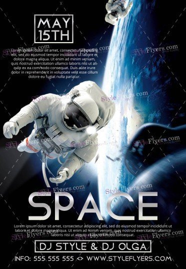 Space Poster PSD Flyer Template1