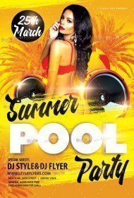 Summer Pool Party PSD Flyer Template