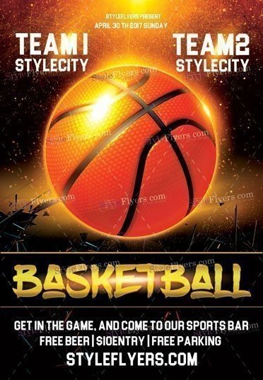 BasketBall PSD Flyer Template