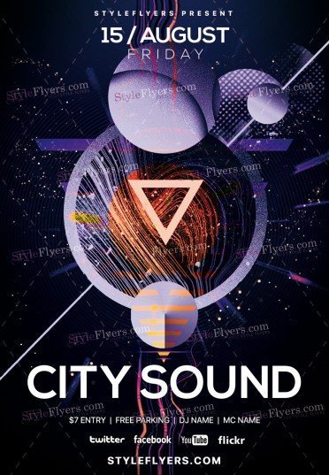 City Sound PSD Flyer Template