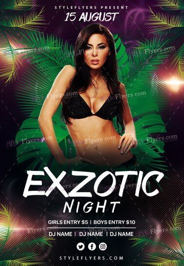 Exzotic Night PSD Flyer