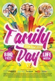 Family Day PSD Flyer Template