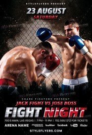 Fight Night PSD Flyer