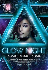 Glow Night PSD Flyer Template