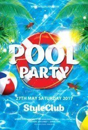 Pool PSD Flyer Template