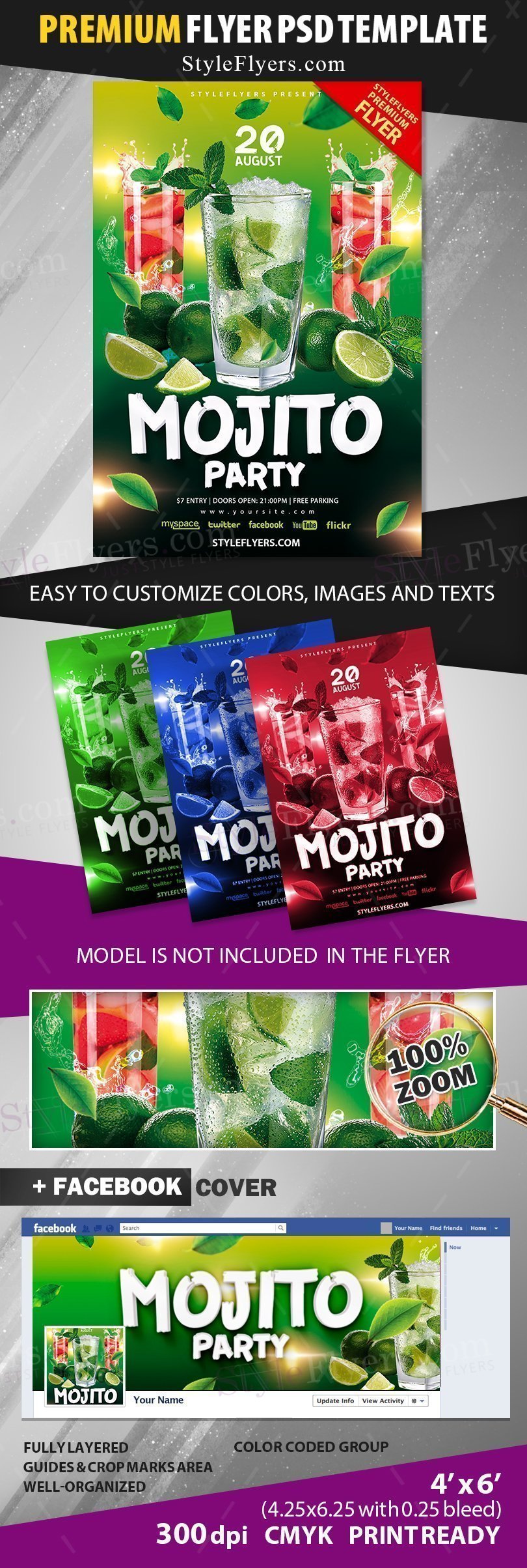 preview_mojito party_psd_flyer