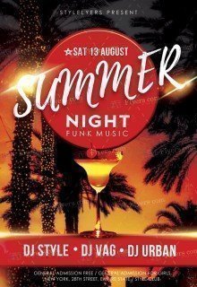 summer_night_free_PSD_flyer