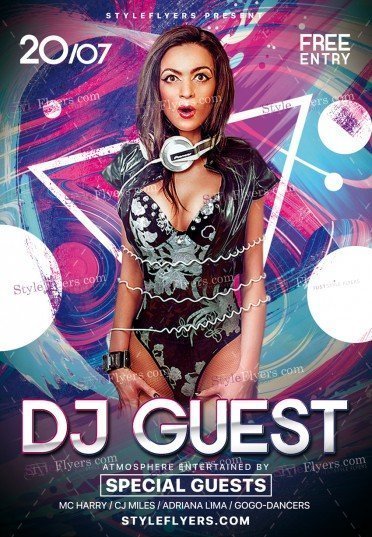 DJ Guest PSD Flyer